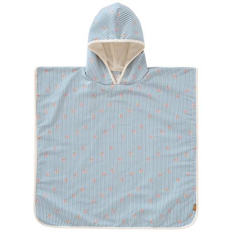 Fille-Peignoir de bain-Poncho anti-uv rayures & crabes
