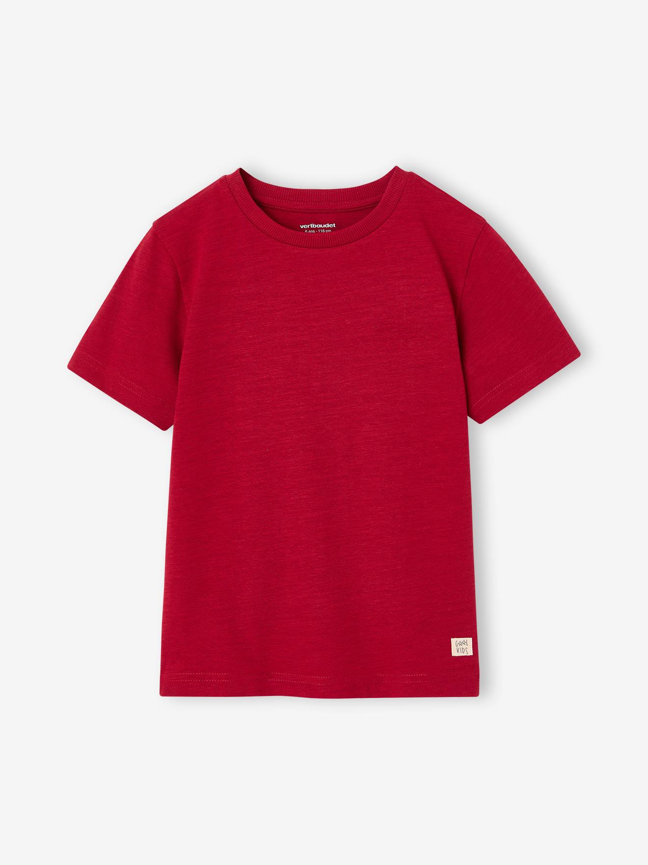 T-shirt garon personnalisable manches courtes rouge 5$