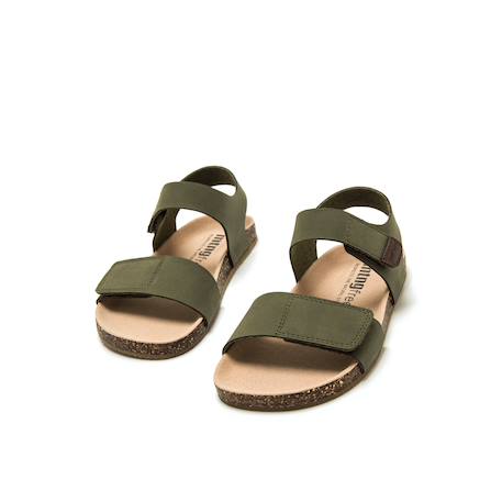 Sandales garçon synthétique fermeture adhésive barefoot Blue+Green 11 - vertbaudet enfant 