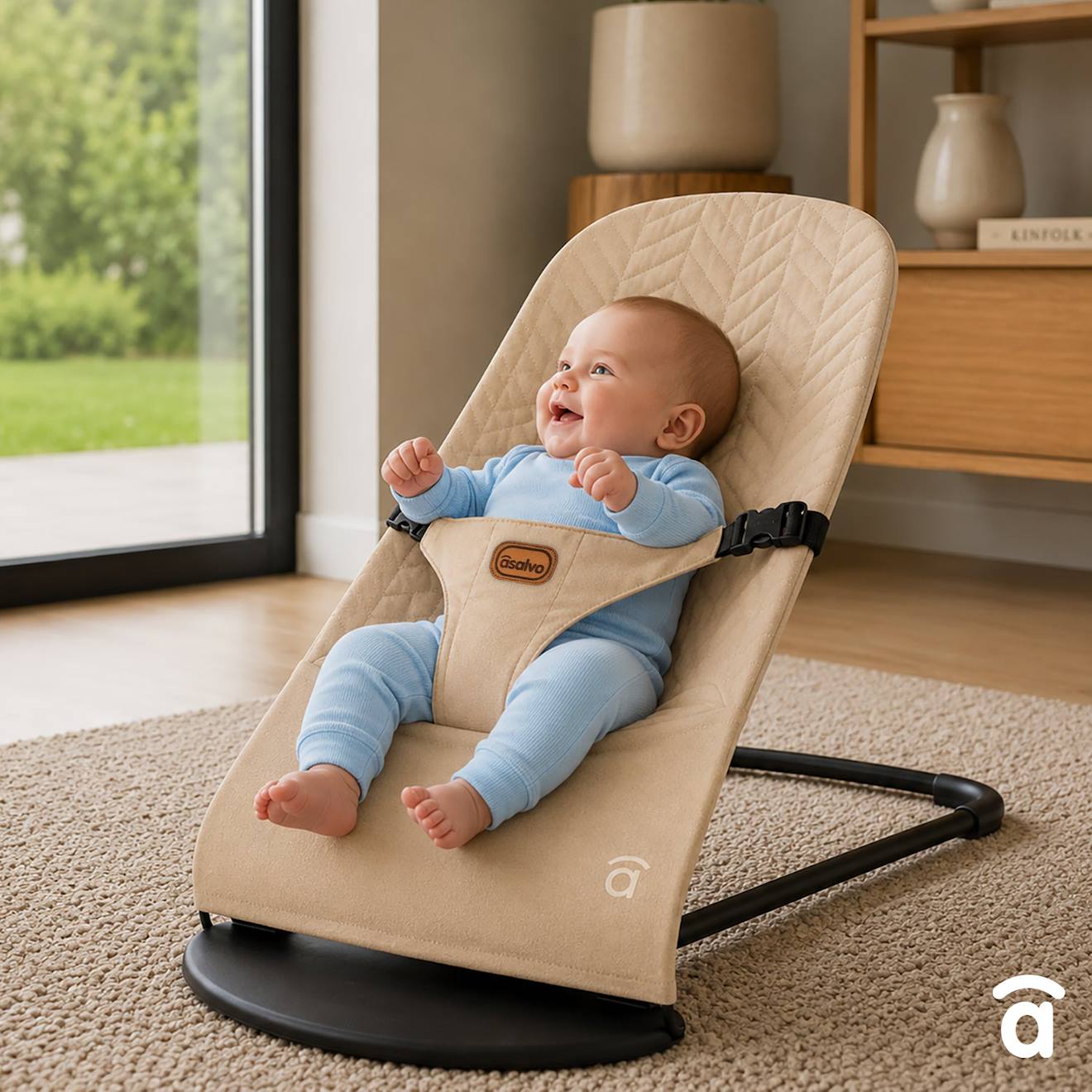 Transat Bébé Réglable Et Pliable Paradise Beige (Asalvo) - Image 1