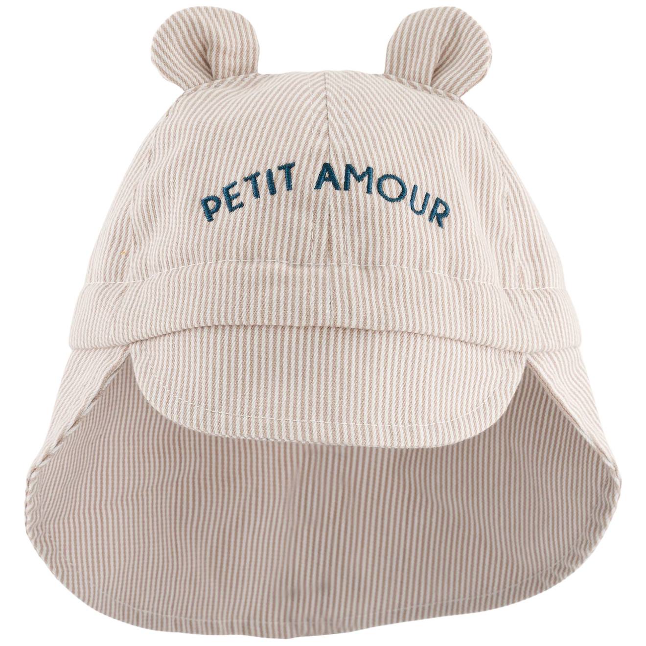 Chapeau Bébé Petit Amour Crème (6-12 Mois) Crème, Bleu