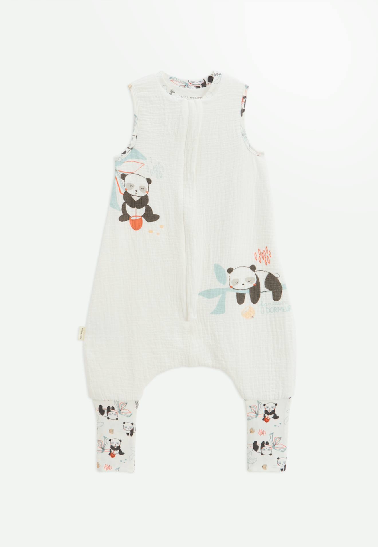 Turbulette Tog 1 En Gaze De Coton Avec Pieds Retroussables Bento Ecru