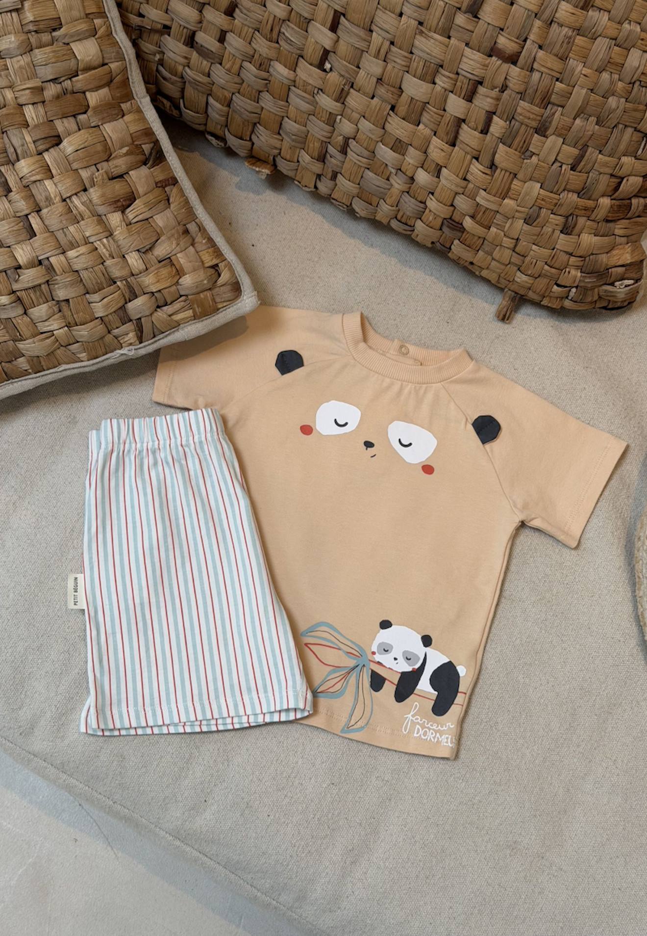 Pyjama Short Enfant 2 Pices Bento Sable 13$