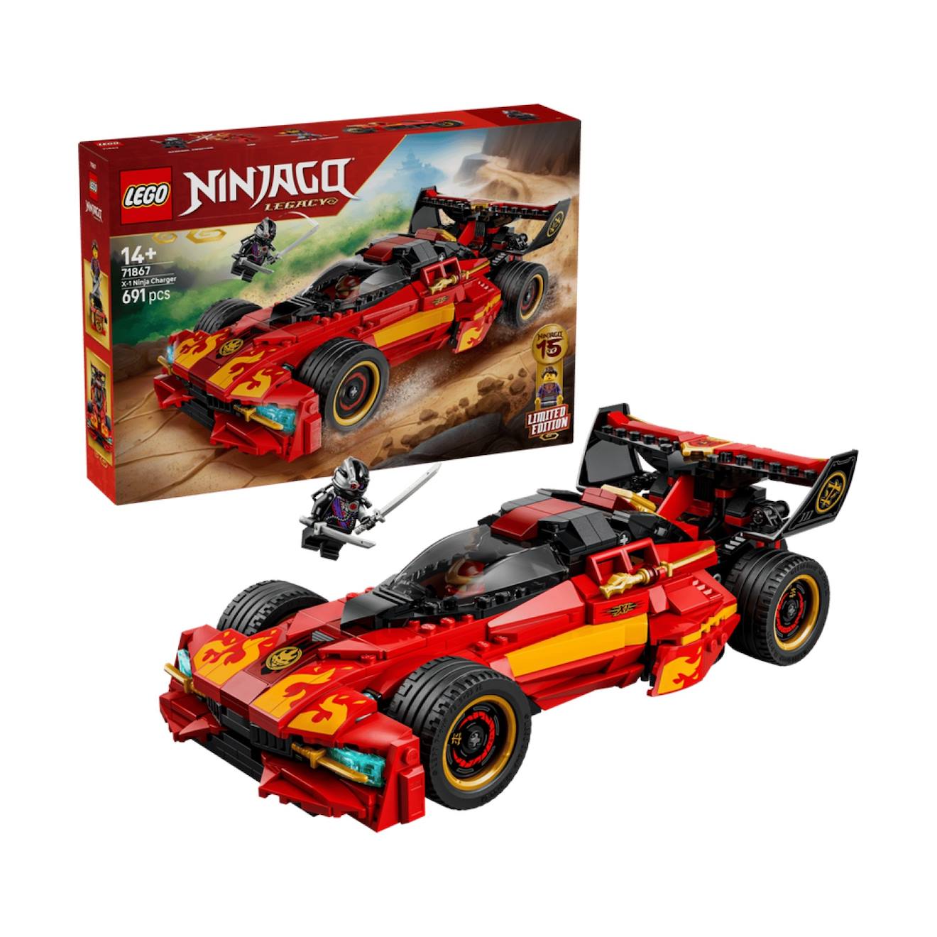 Ninjago Le Chargeur Ninja X-1 : 15e Anniversaire 71867 Multicolore