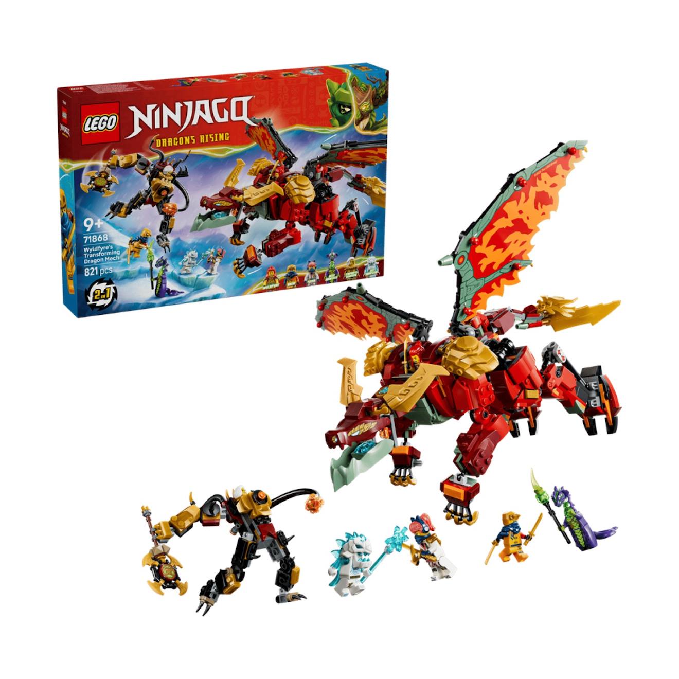 Ninjago Le Robot Dragon Transformable De Braséra 71868 Multicolore