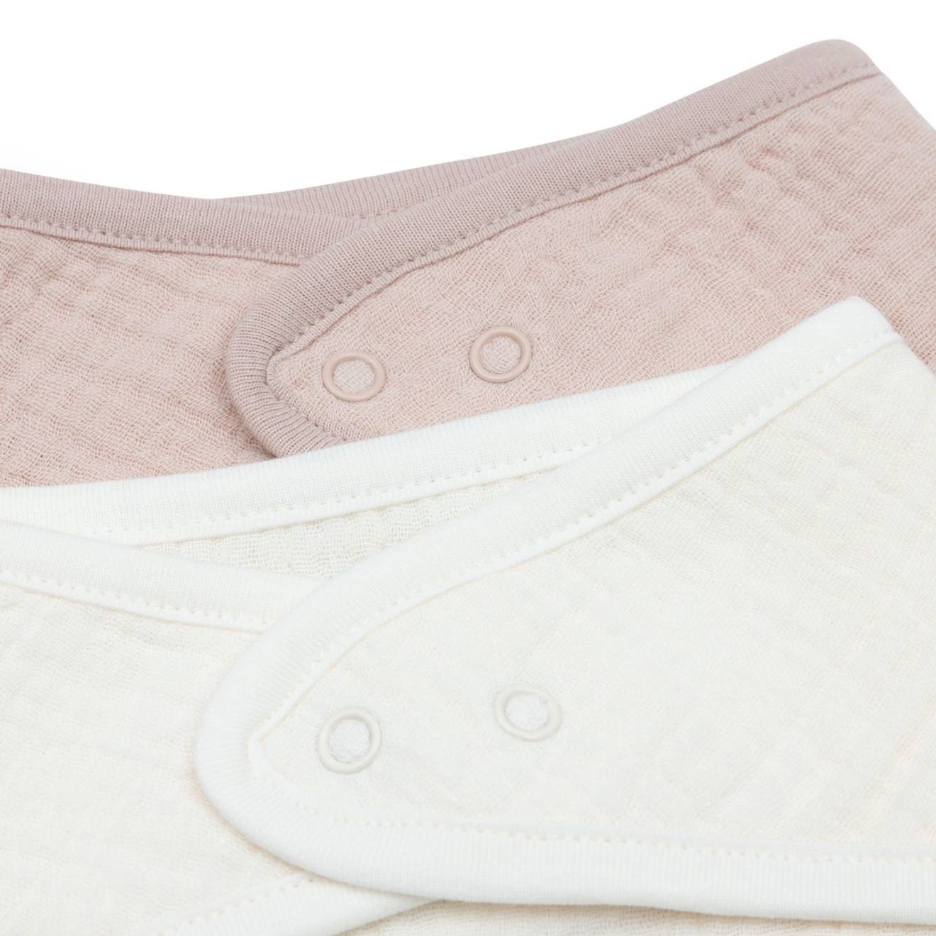 Lot De 2 Bavoirs Bandana Rose, Blanc (Jollein) - Image 2
