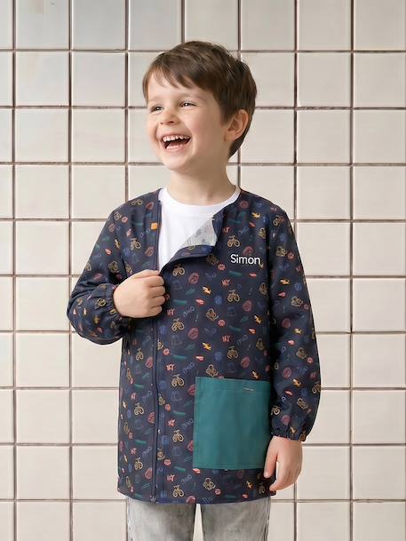 Tablier garçon zippé personnalisable bleu nuit 5 - vertbaudet enfant 