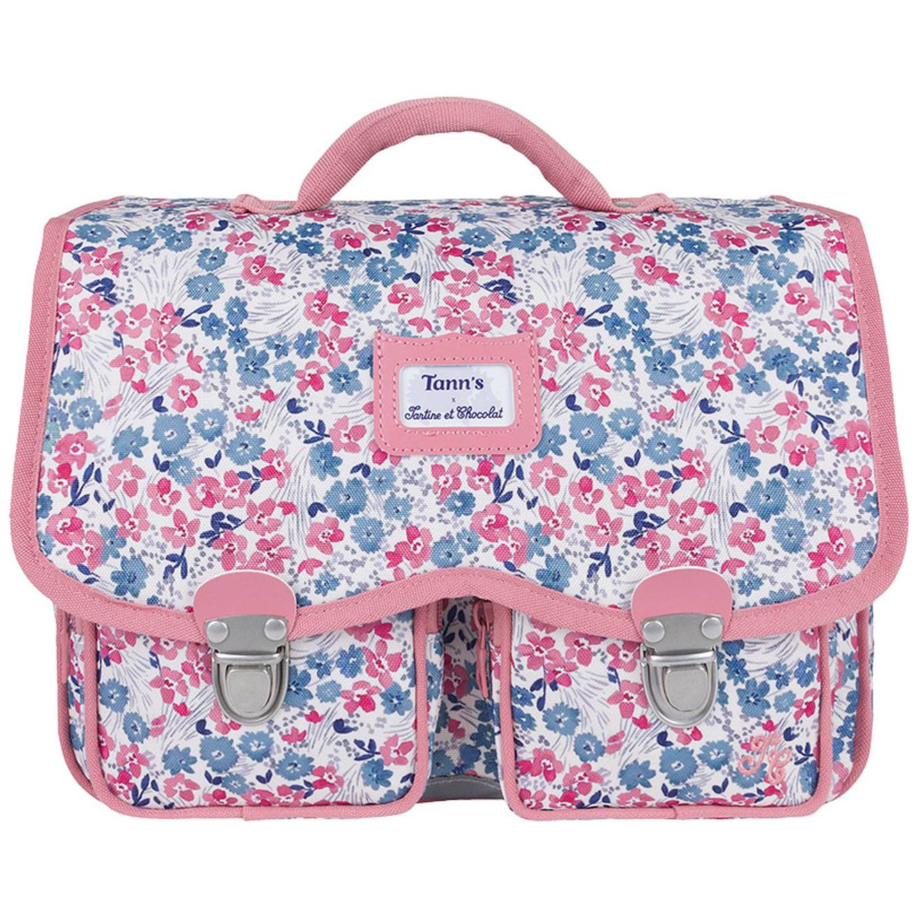 Cartable Fille Tanns X Tartine Et Chocolat Fleurs 33 Cm Bleu Rose 75 €