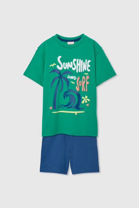 Garçon-Ensemble-Ensemble enfant t-shirt et short en coton