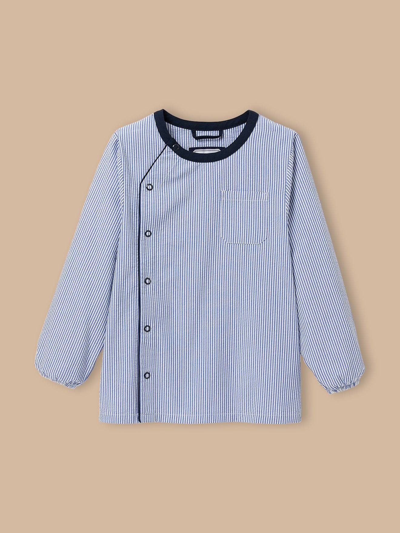 Tablier Ray Garon En Seersucker Rayure Bleue 25€