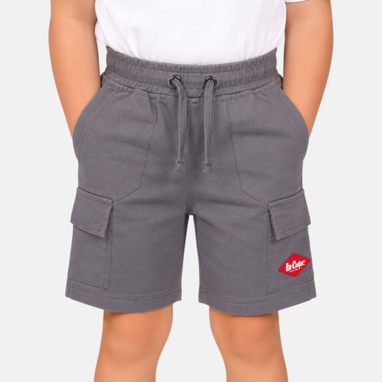 Bermuda Enfant Garçon Avec Poches Gris