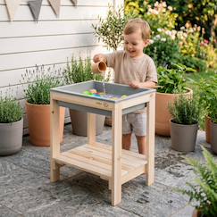 Jouet-Jeux de plein air-Aires de jeux-Autres jeux de jardin-Table sable et eau minimaliste en bois massif