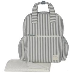 -Sac à dos à langer praliné rayures moka