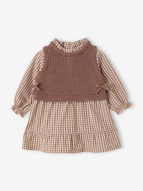 Bébé-Robe 2 en 1 bébé fille manches longues