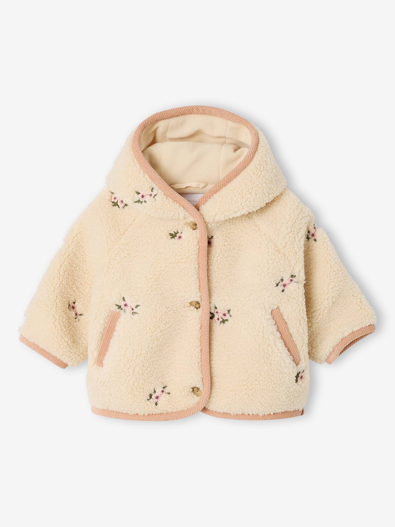 Manteau capuche bb fille vanille 38$