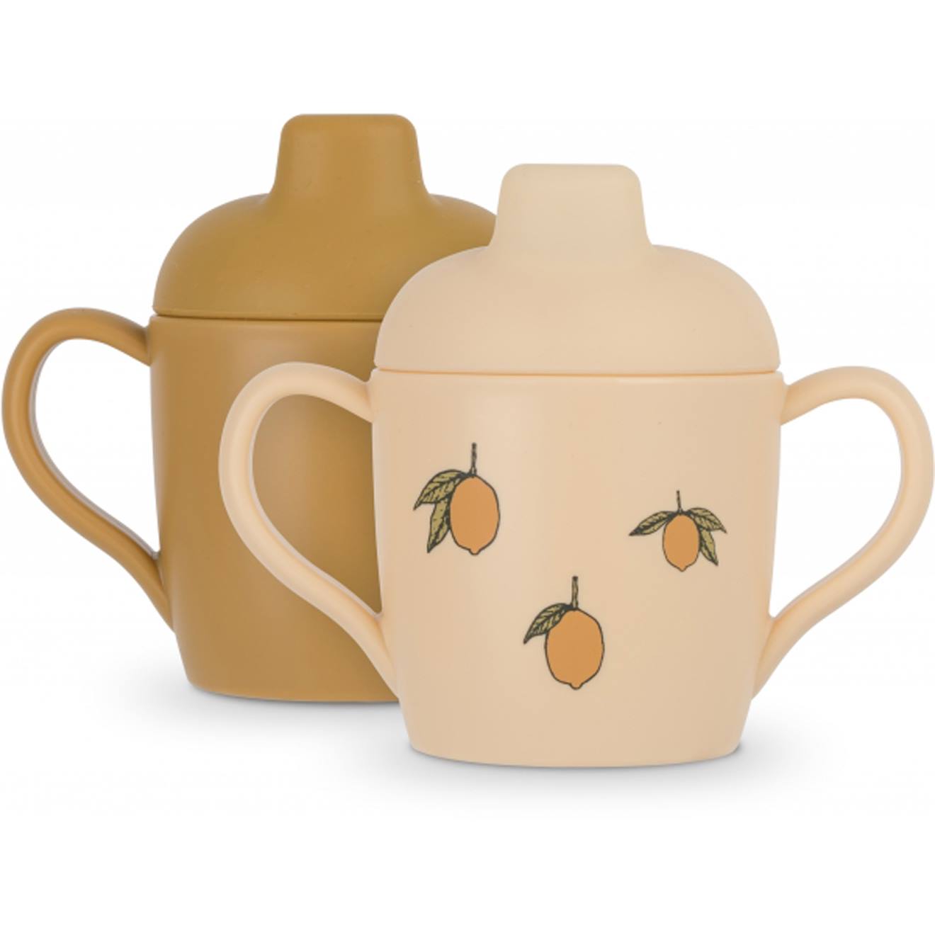 Lot De 2 Tasses À Bec Ecru, Jaune, Vert (Konges Slojd) - Image 1
