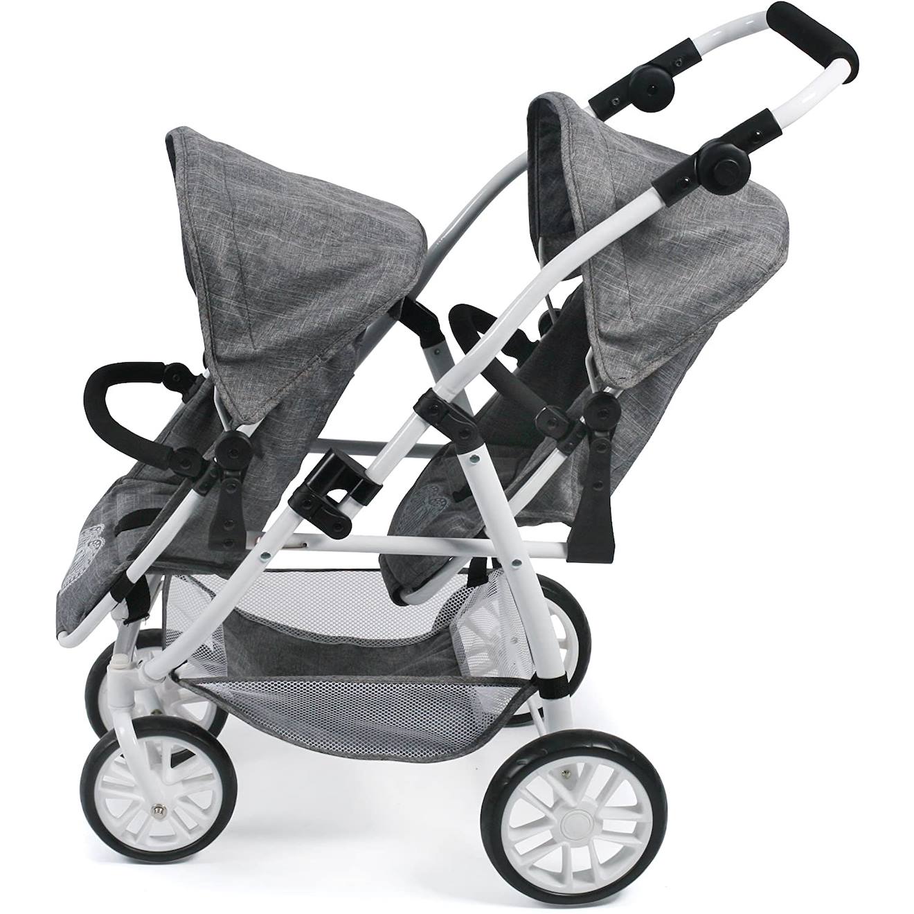 Le Buggy Twinny Pour Poupées Gris