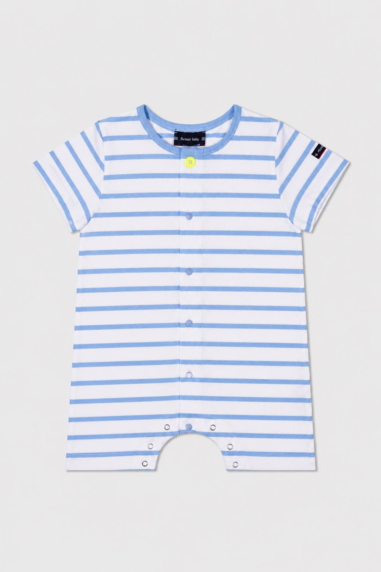 Combinaison Raye Bb - Coton Lger Blancplacid Blue 45 €