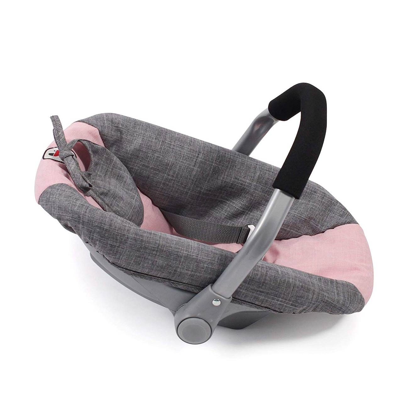 Siège Auto Pour Poupons Gris Et Rose