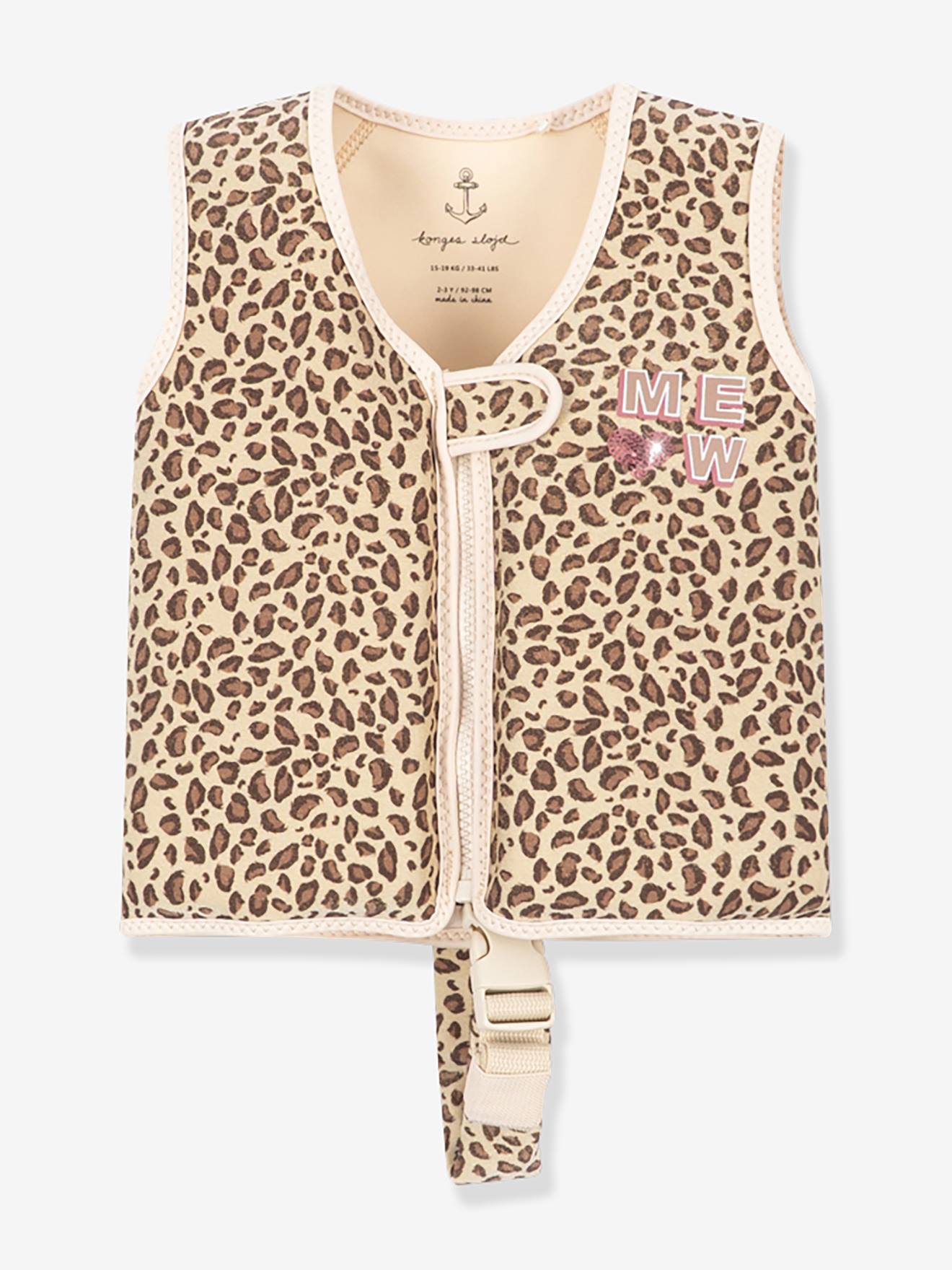 Gilet de flottaison Kitty Leopard marron imprimé