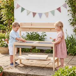Jouet-Jeux de plein air-Aires de jeux-Autres jeux de jardin-Cuisine extérieure pour enfants en bois massif