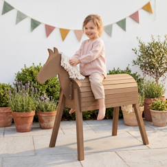 -Cheval de voltige en bois massif