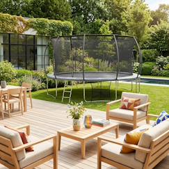 Jouet-Trampoline rond ø 490cm avec accessoires - jupiter inner xxl 4,90m 490 cm
