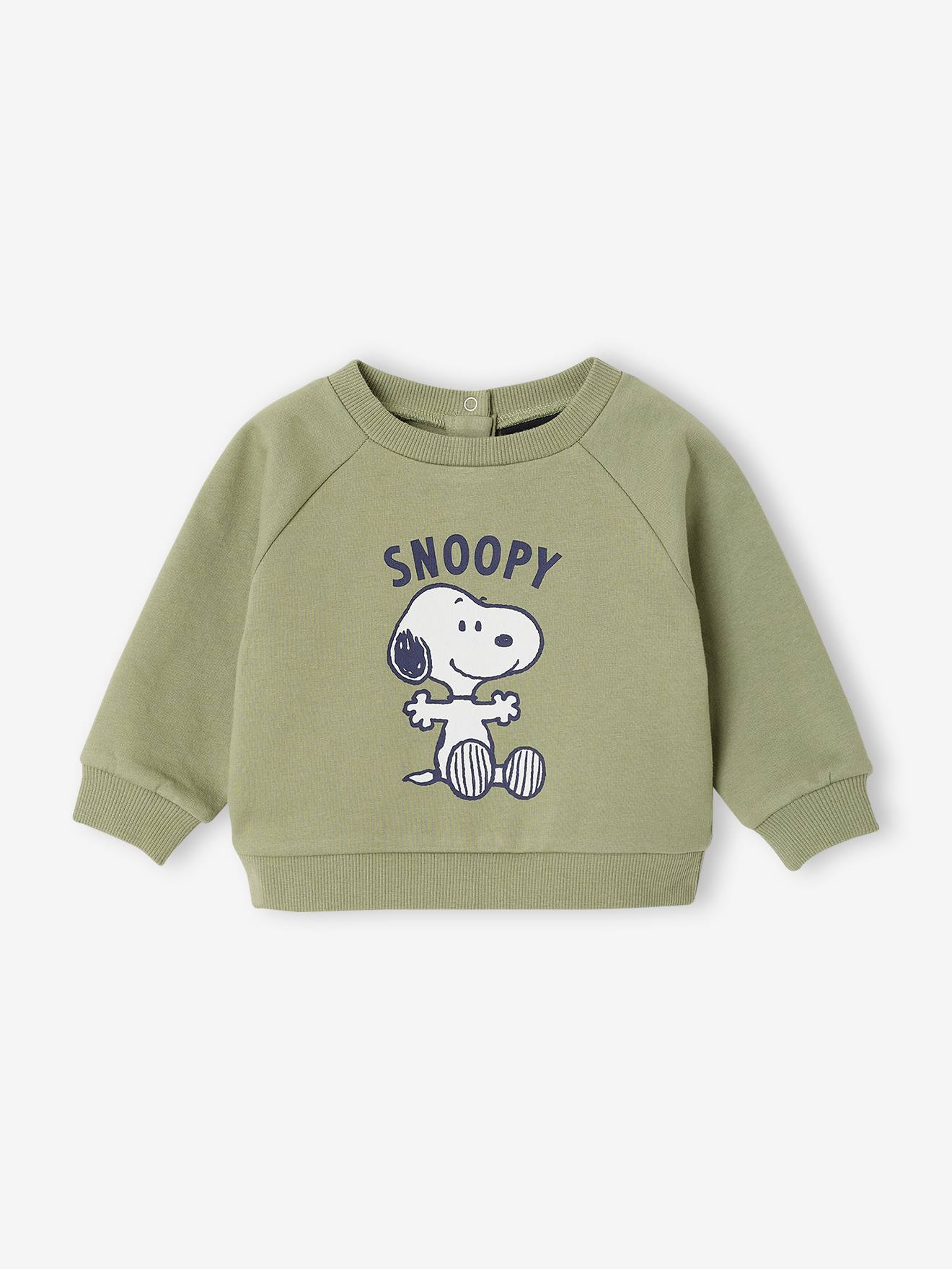 Sweat Snoopy bébé garçon kaki
