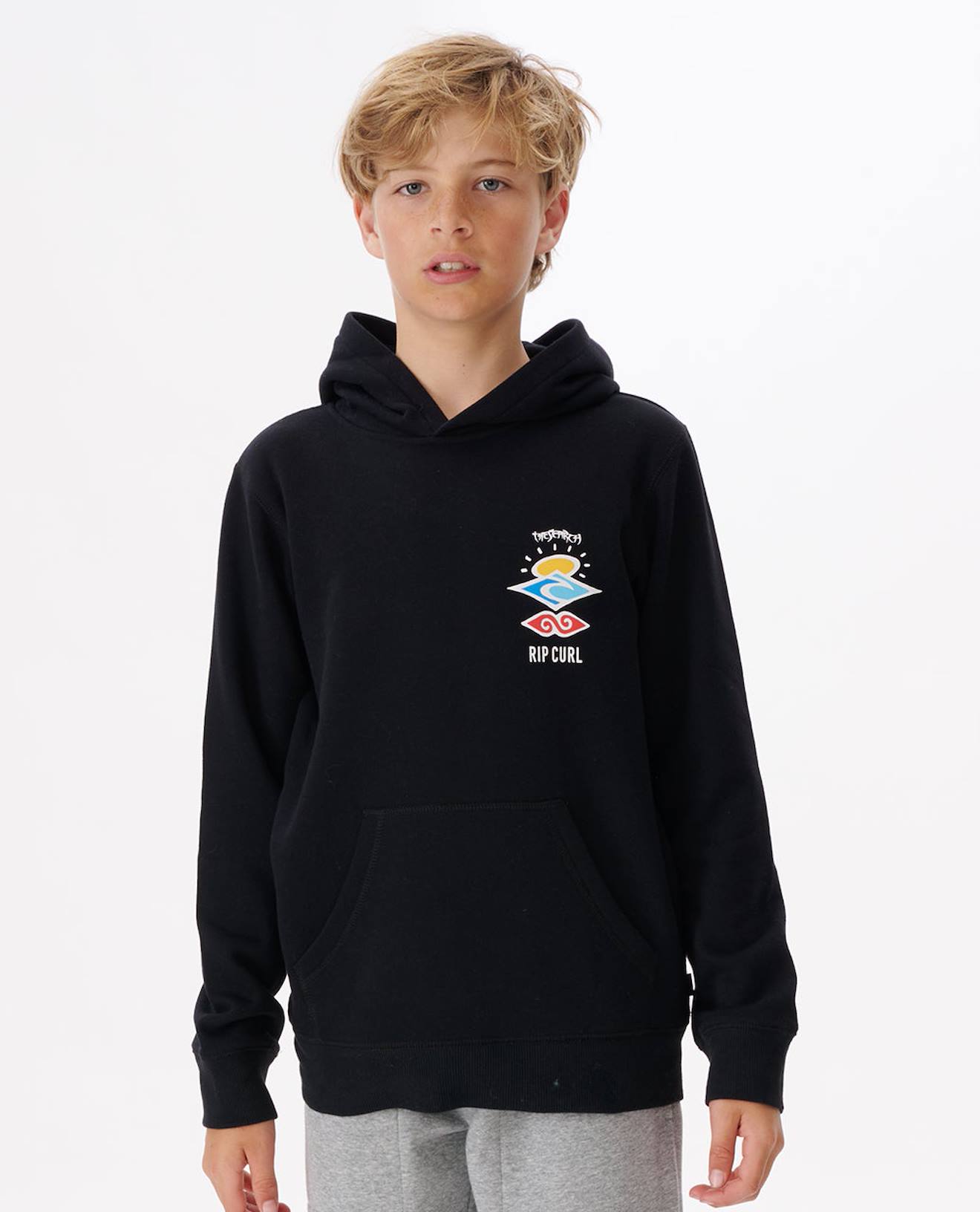 Sweat À Capuche Search Icon Enfant Noir