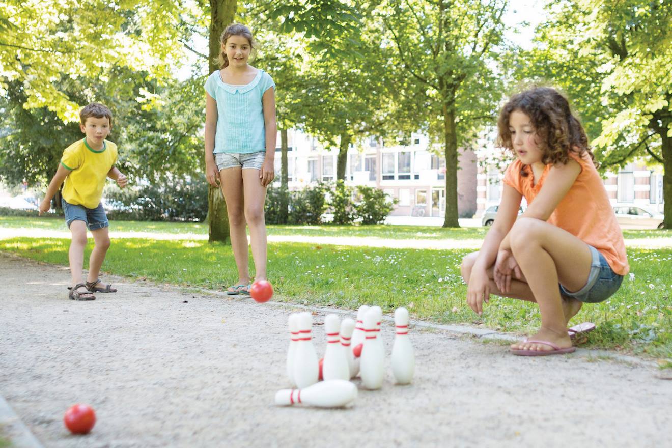 Jeu De Bowling En Bois Certifié Fsc - Jeu Extérieur - Jeu De Quilles Multicolore