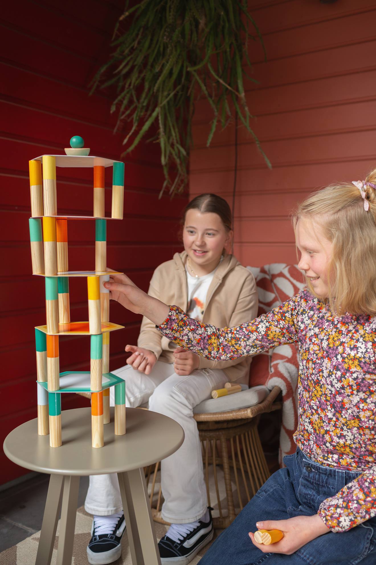 Tour Géante En Bois Fsc - Jeu Apprentissage Multicolore