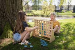 -4 en ligne géant en bois fsc - jeu de société classique famille - jeu géant