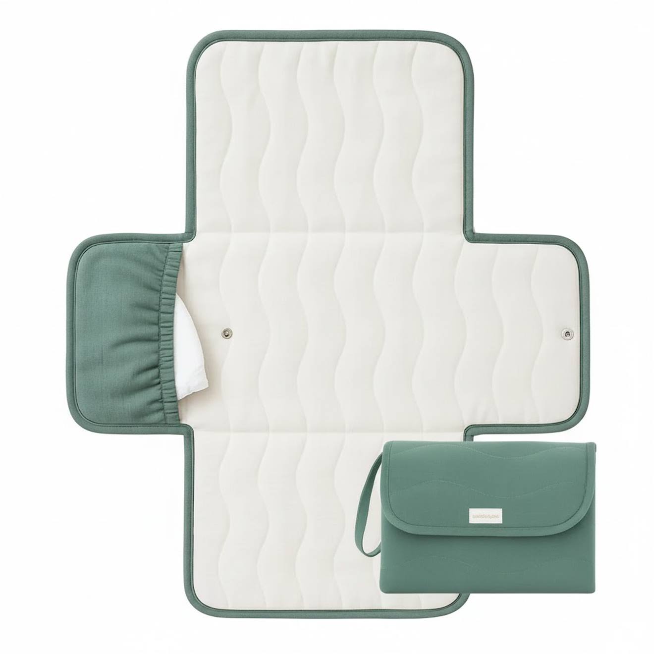 Matelas À Langer Portable Vert (ToddleKind) - Image 1
