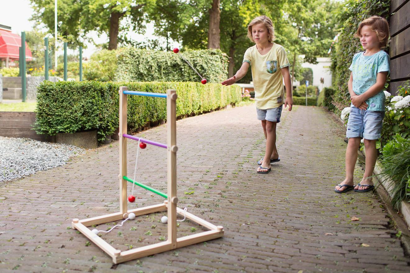 Jeu De Golf Sur Échelle En Bois Fsc - Jeu D'adresse - Jeu Extérieur Multicolore