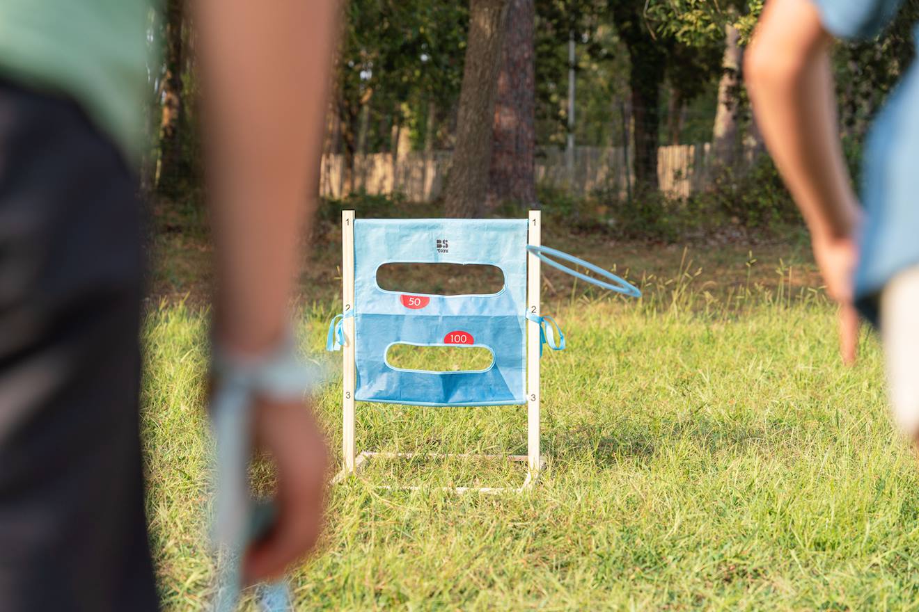 Jeu De Golf Sur Échelle 2 En 1 En Bois Fsc - Jeu Extérieur - Jeu D'adresse Multicolore