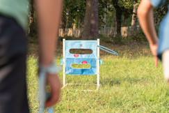 -Jeu de golf sur échelle 2 en 1 en bois fsc - jeu extérieur - jeu d'adresse
