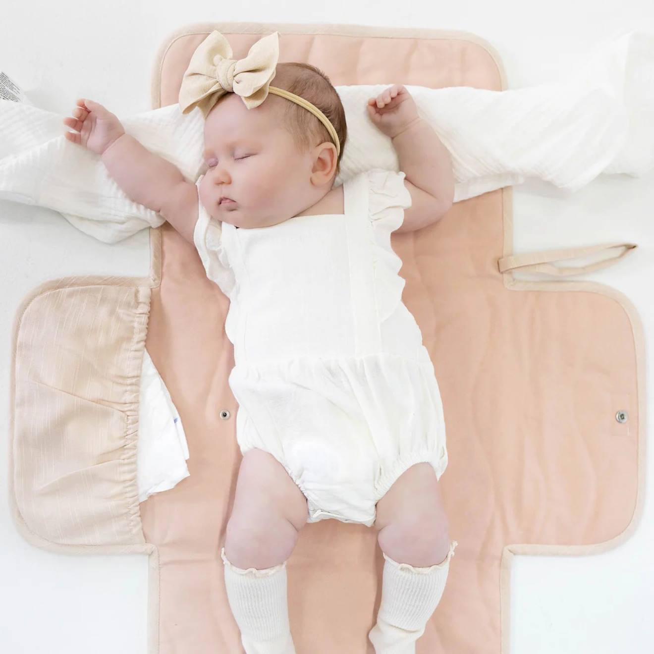 Matelas À Langer Portable Rose (ToddleKind) - Couverture