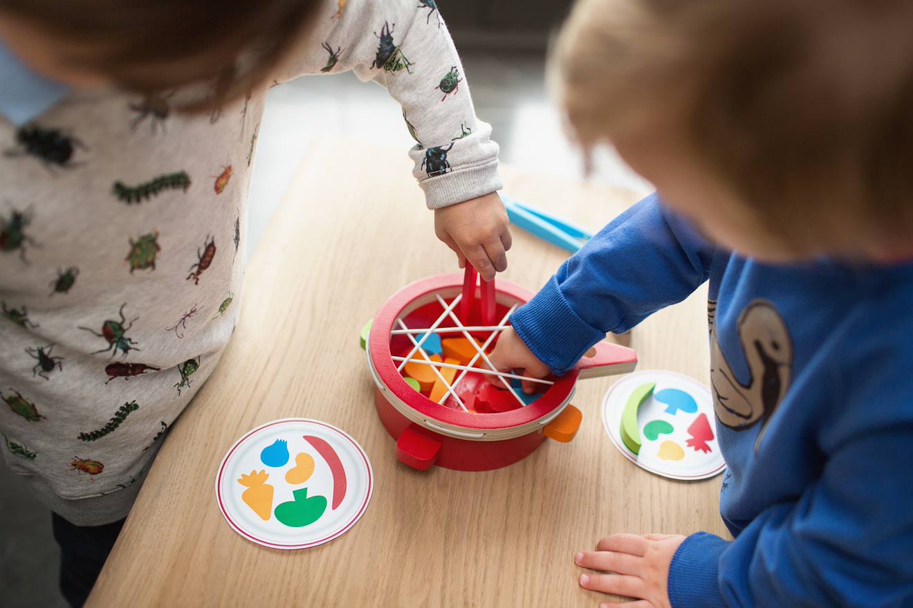 Jeu Attrape-légumes En Bois Fsc - Motricité Fine Enfants Multicolore