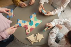 Jouet-Jeux de société-Jeux classiques et de réflexion-Dominos triangulaires en bois fsc - jeu de société classique enfant