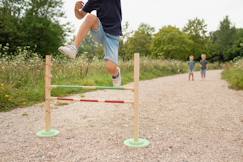 Jouet-Jeux de plein air-Jeux de plage-Course de haie en bois fsc - jeu extérieur - obstacle réglable