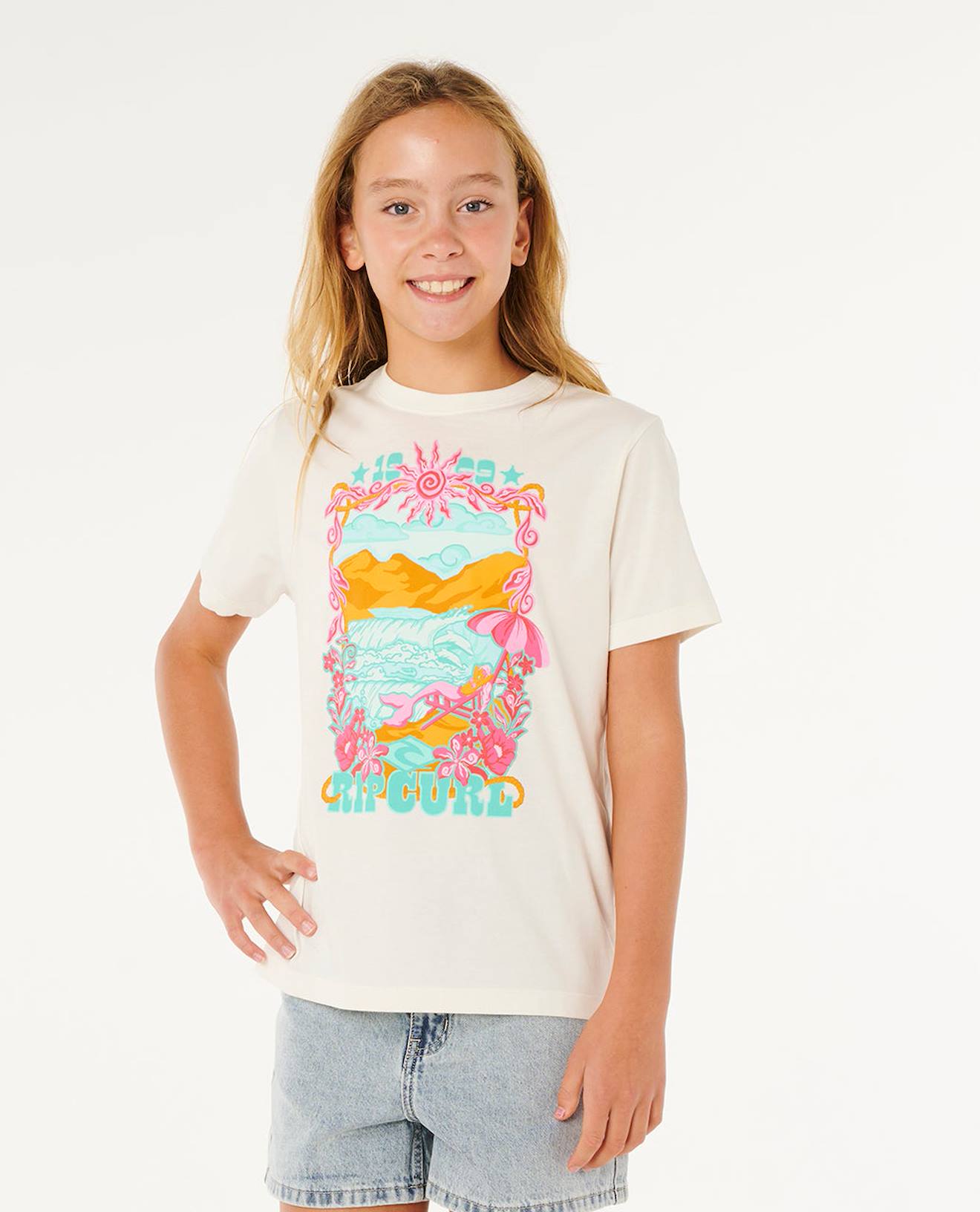 T-shirt Manches Courtes Sunshine Squad Band Fille Os 13$