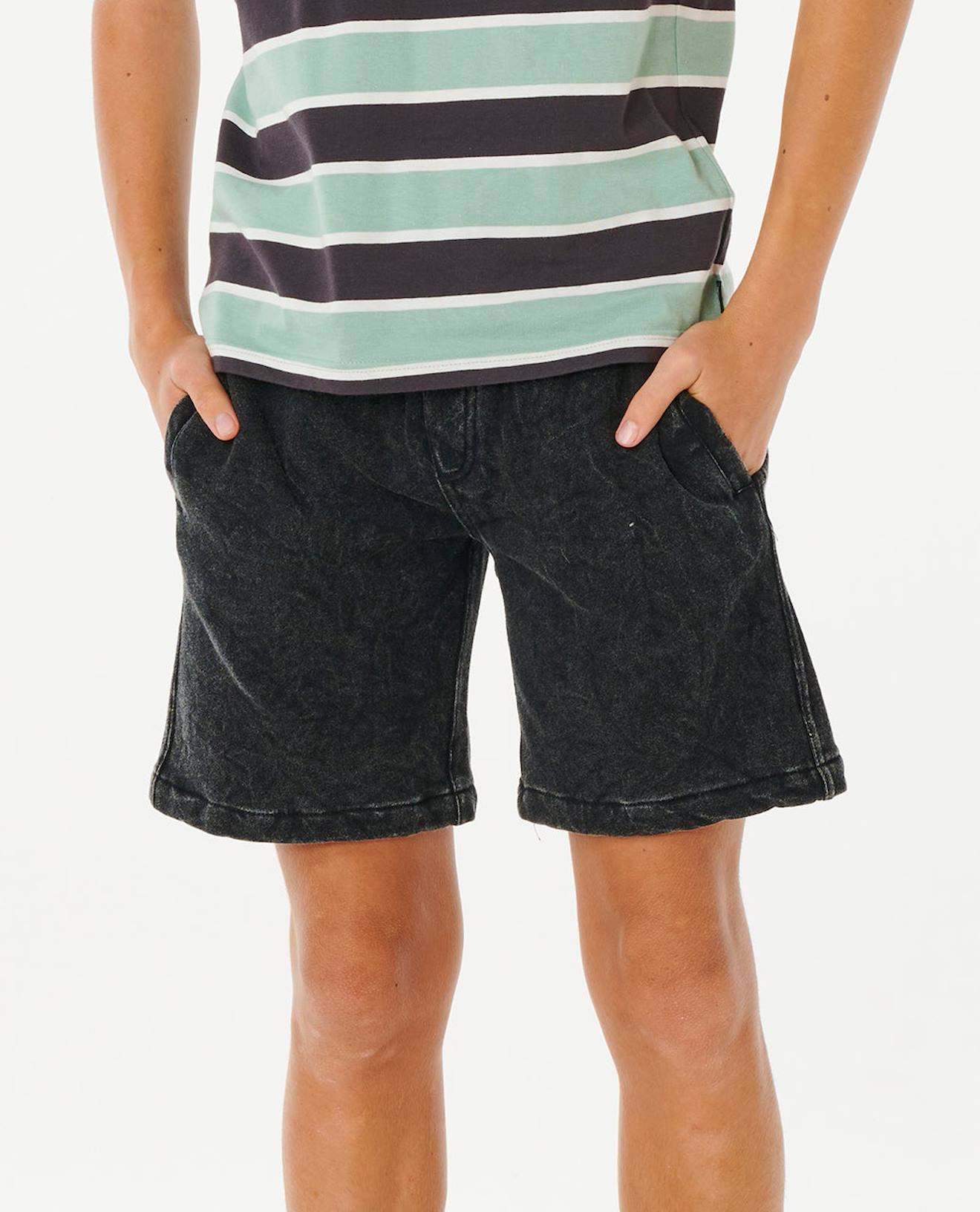 Short Epic Knit Garçon Noir Délavé Short Epic Knit Garçon Noir Délavé
