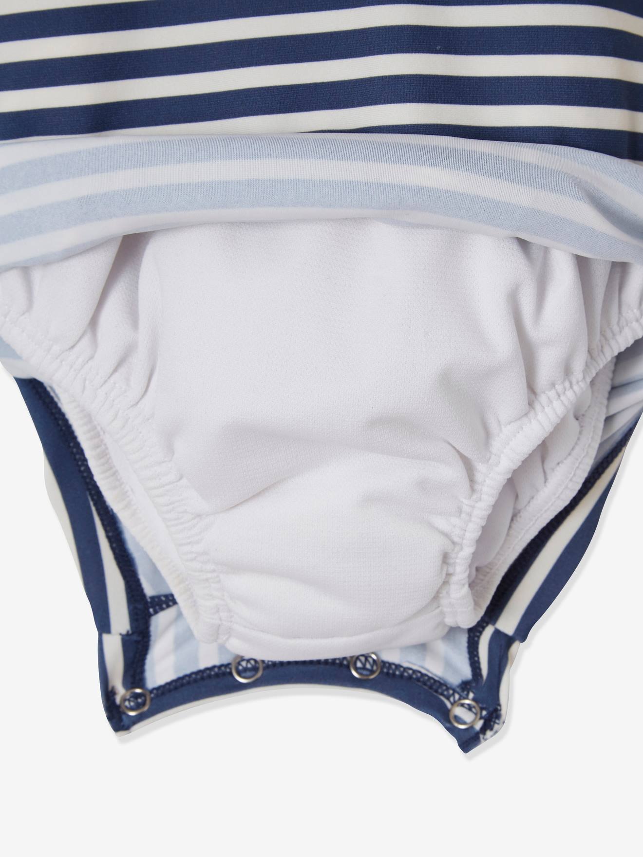 Vertbaudet Combinaison De Bain Bebe Anti Uv Avec Couche Culotte Integree Bleu Raye 6m 67cm Maillots De Bain Vetements Helpacreche Co Za