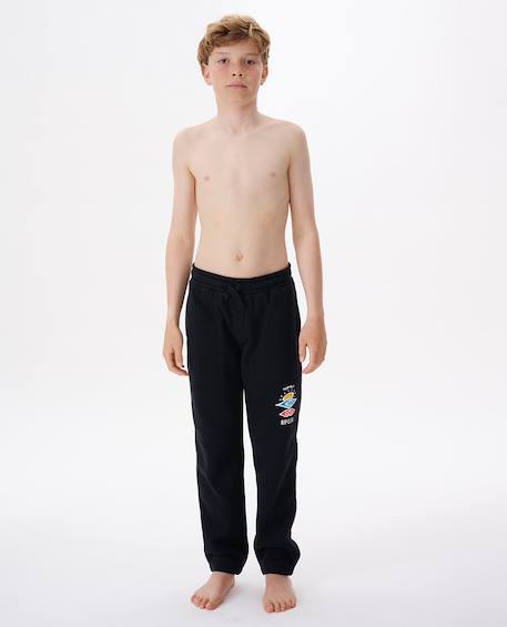 Pantalon de survêtement icons of surf enfant Grey marle+Lagune bleue+Noir+Sable kaki 16 - vertbaudet enfant 