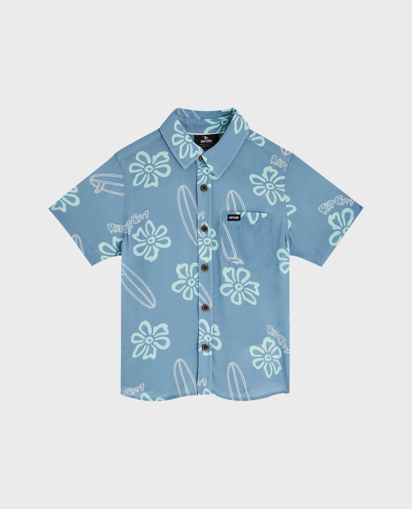Chemise Ride The Wave Garçon Denim Délavé