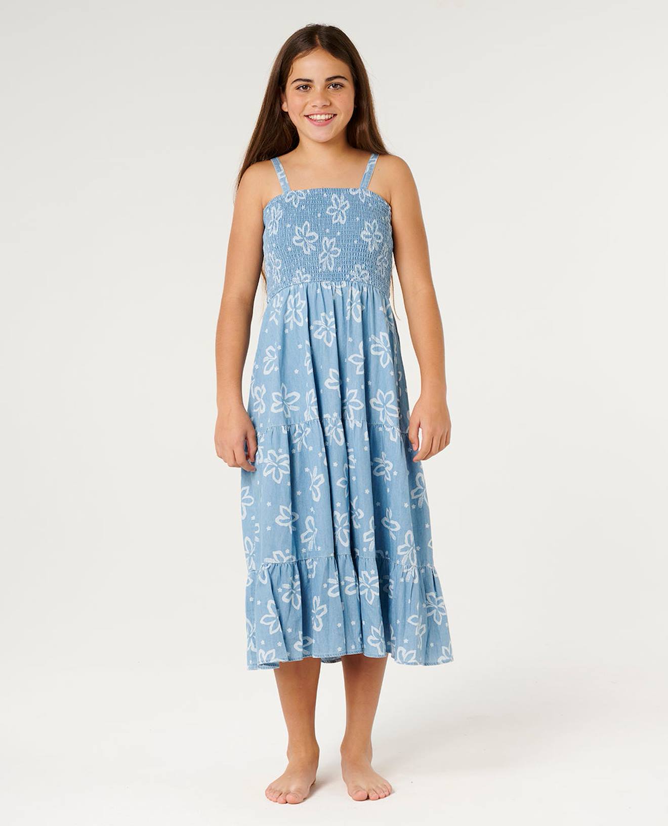 Robe Tropical Dawn Maxi Dress Fille Bleu Délavé