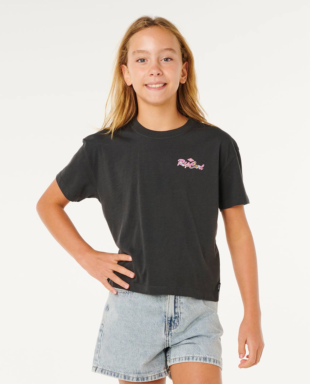 Top Layday Crop Fille Noir Dlav 14$