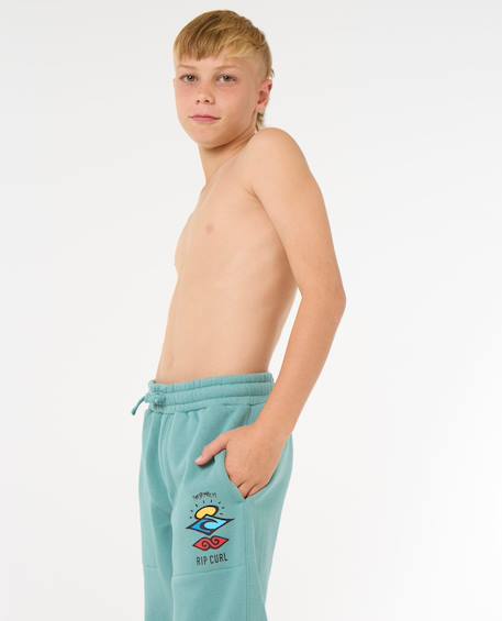 Pantalon de survêtement icons of surf enfant Grey marle+Lagune bleue+Noir+Sable kaki 12 - vertbaudet enfant 