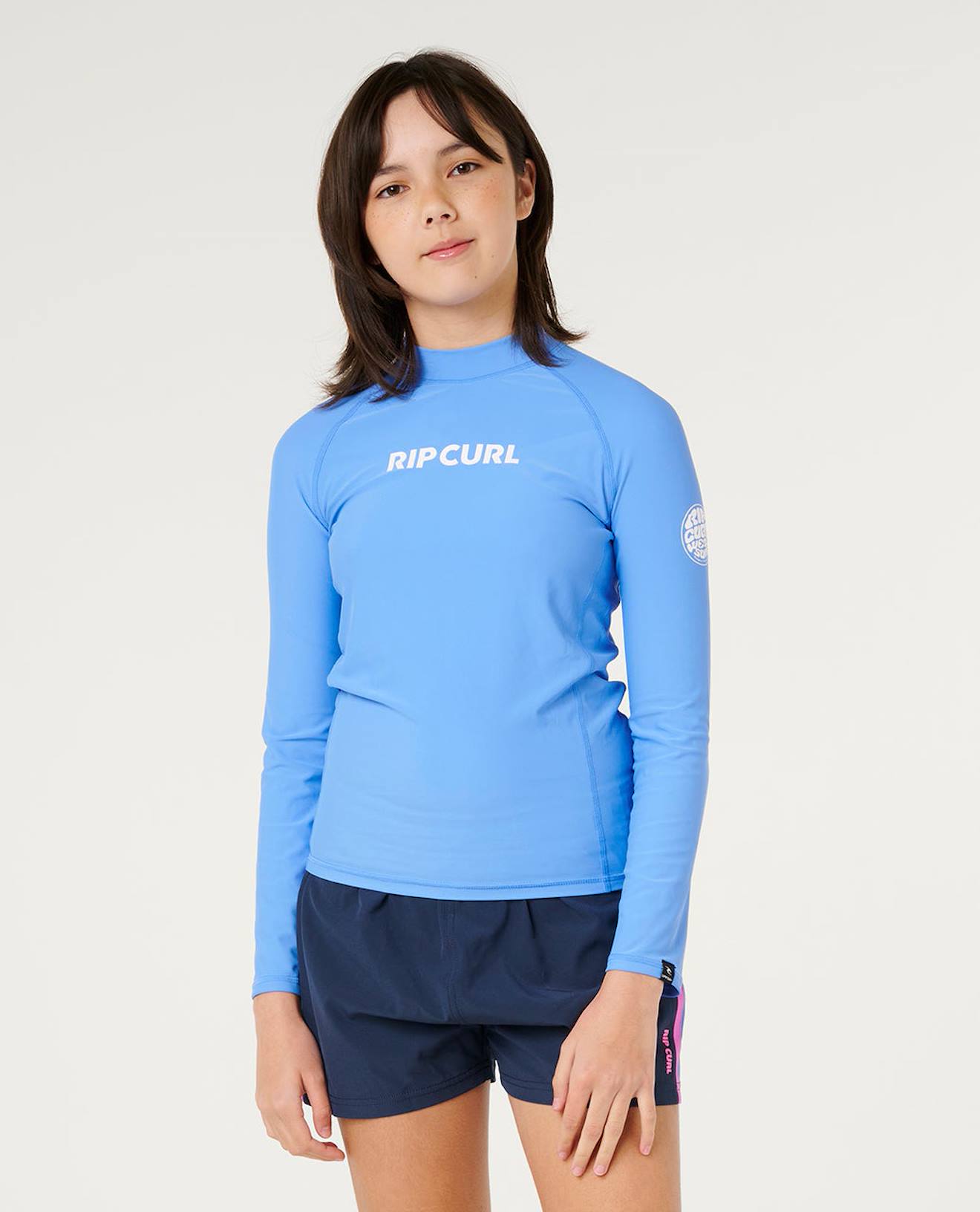 T-shirt Anti-uv Classic Surf Manches Longues Fille Bleu Bleuet 20$