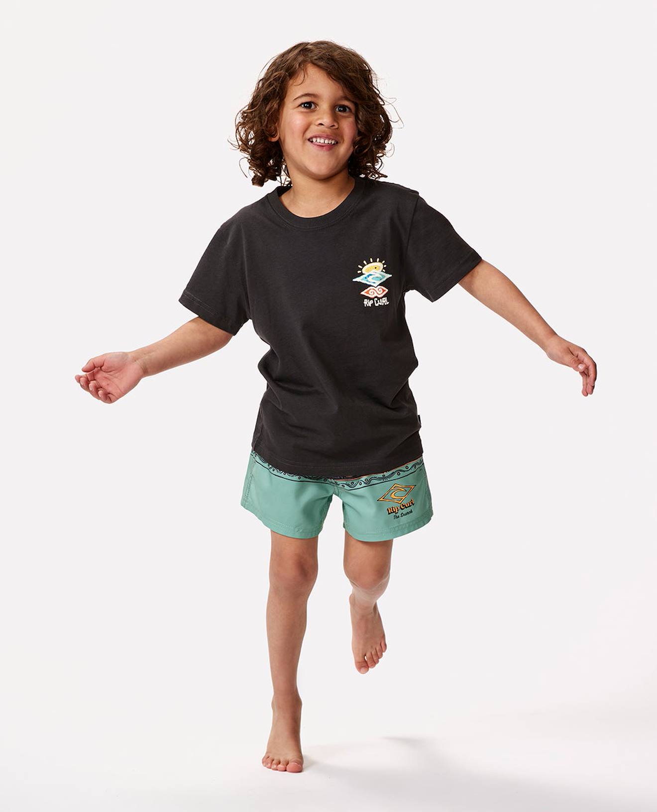 T-shirt À Manches Courtes Enfant Icons Of Shred Noir Délavé
